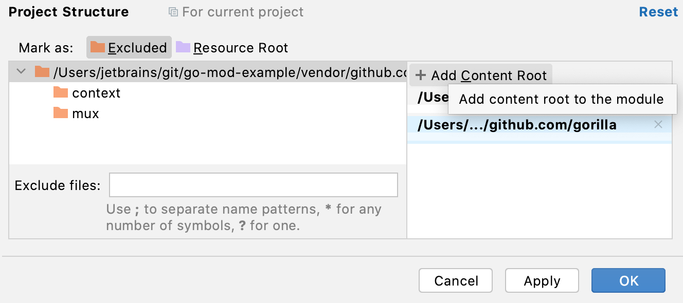 Add Content Root Add Content Root