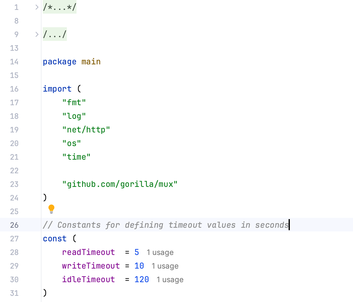 代码折叠选项:文档注释 代码折叠选项:文档注释
