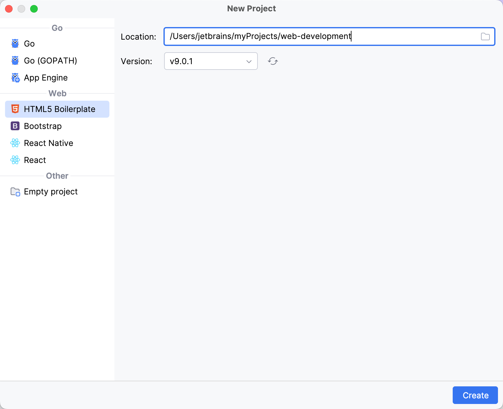 创建一个基础的 JavaScript 项目