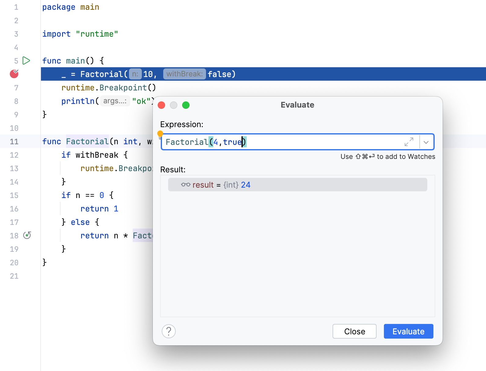 表达式结果已计算