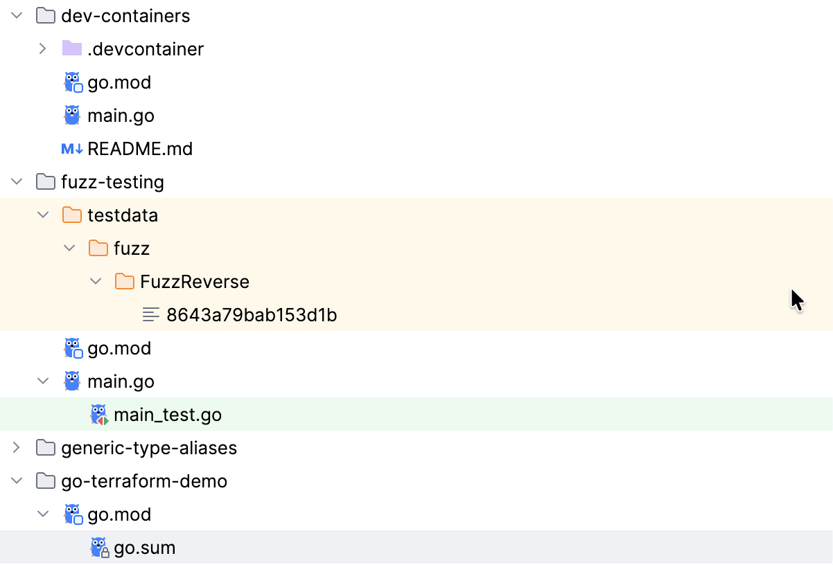 项目工具窗口中的颜色 项目工具窗口中的颜色