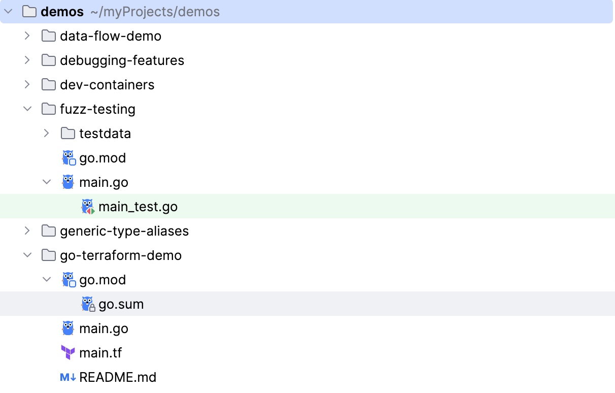 项目工具窗口中的项目条目标图标 项目工具窗口中的项目条目标图标