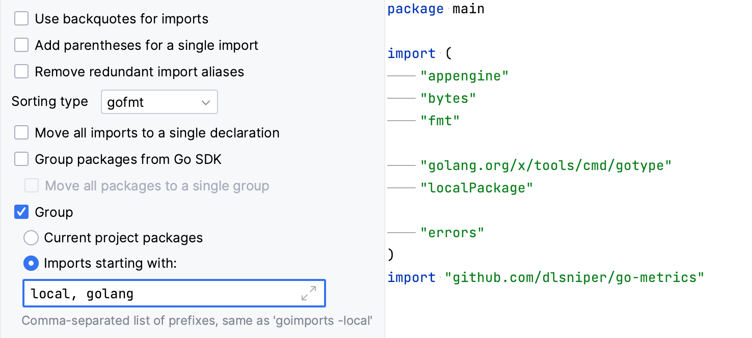 Imports starting with