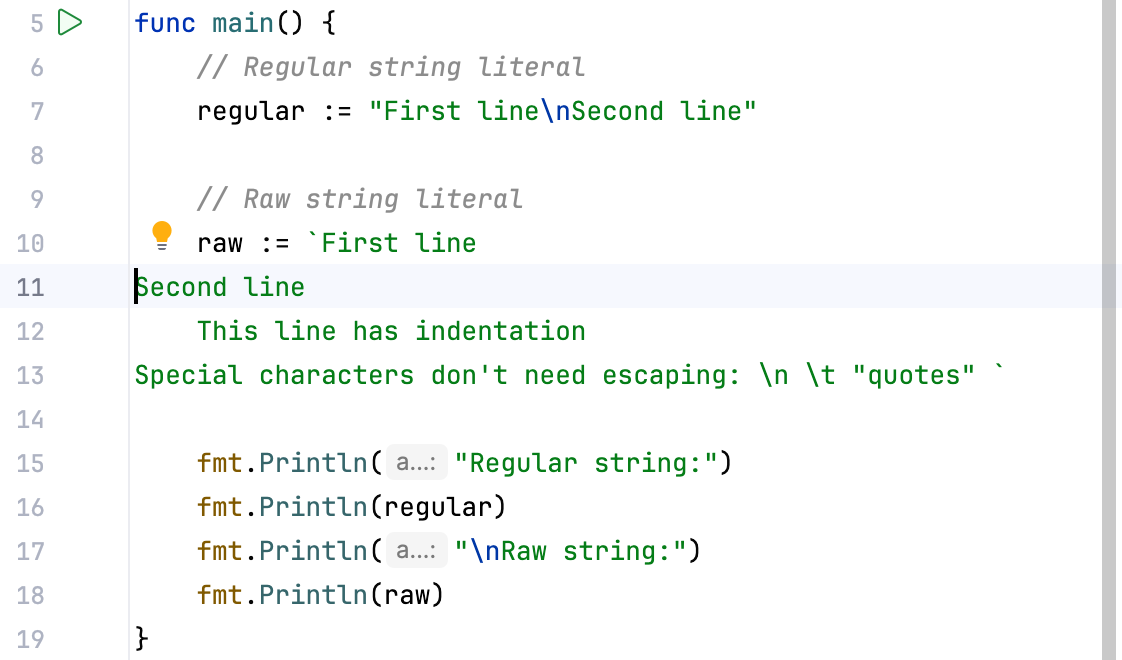 Indent on enter in raw strings is disabled