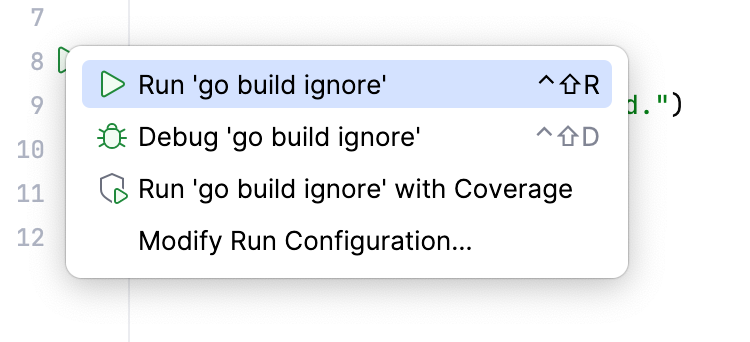 从侧边栏菜单运行