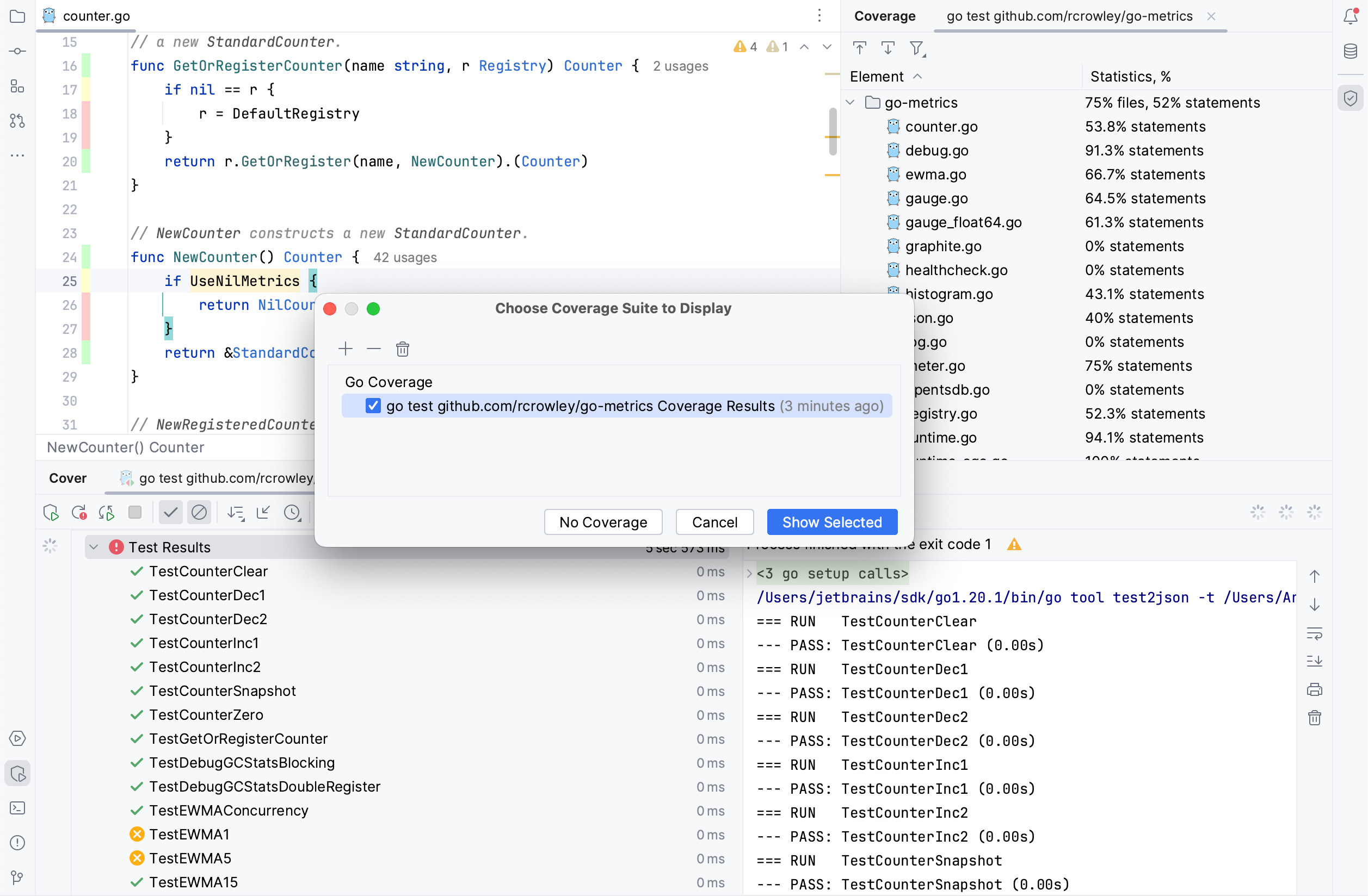 查看代码覆盖率结果
