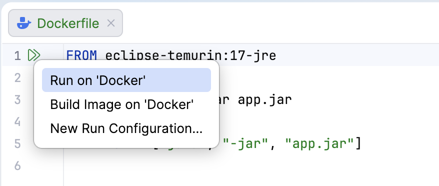 Run a Docker image from a Dockerfile