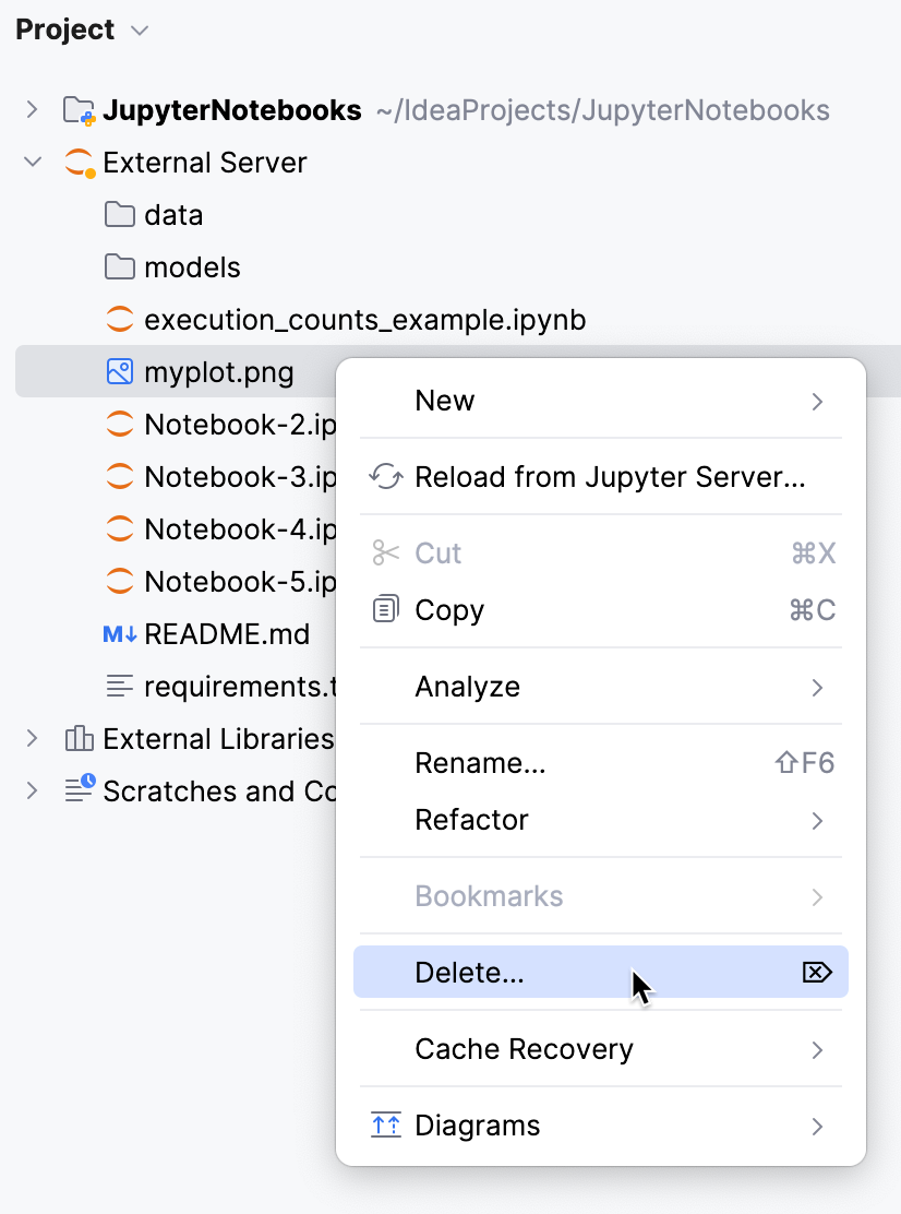 Delete remote server file