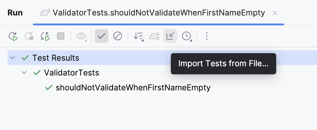 Importing test results Importing test results