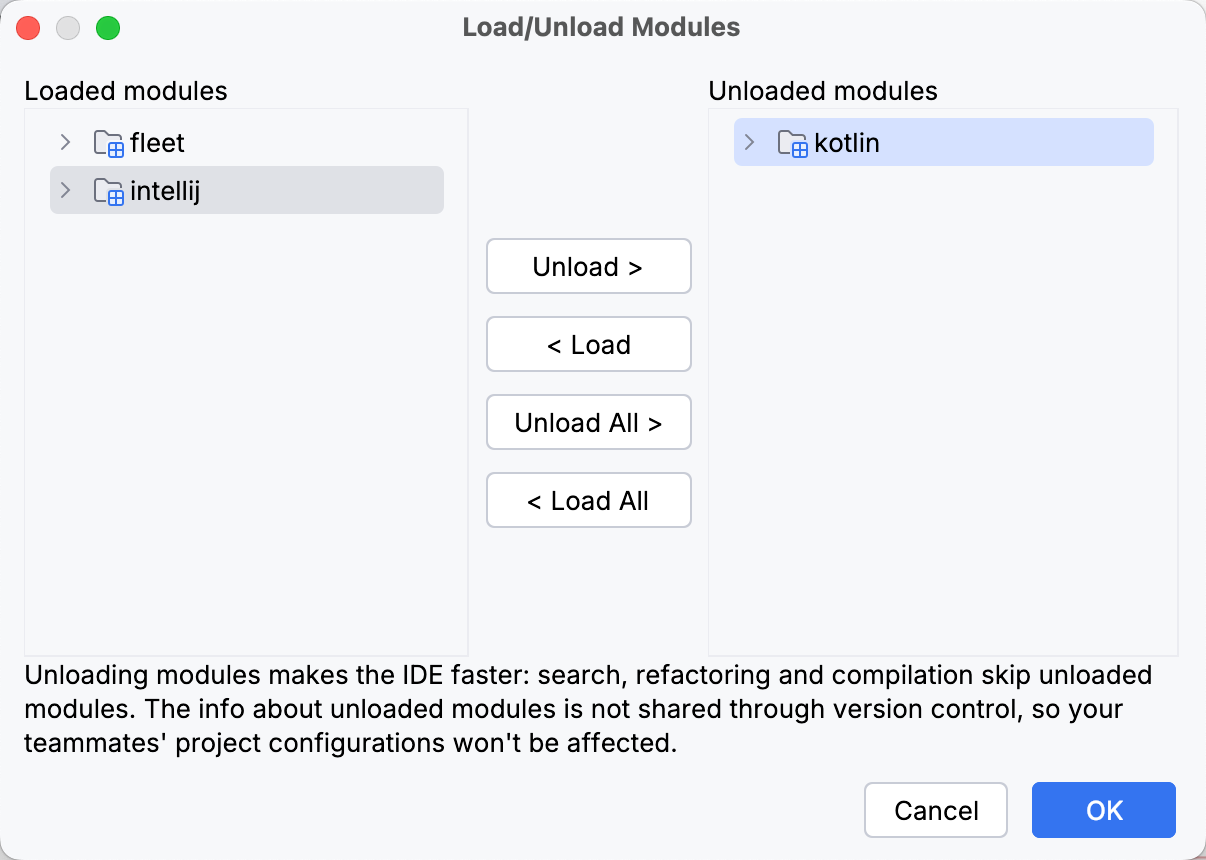 Unloading a module Unloading a module