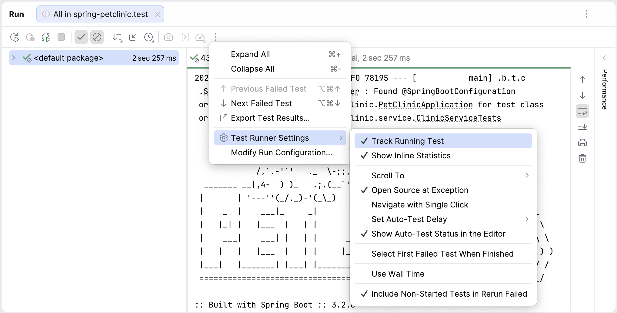 Options for managing test results Options for managing test results