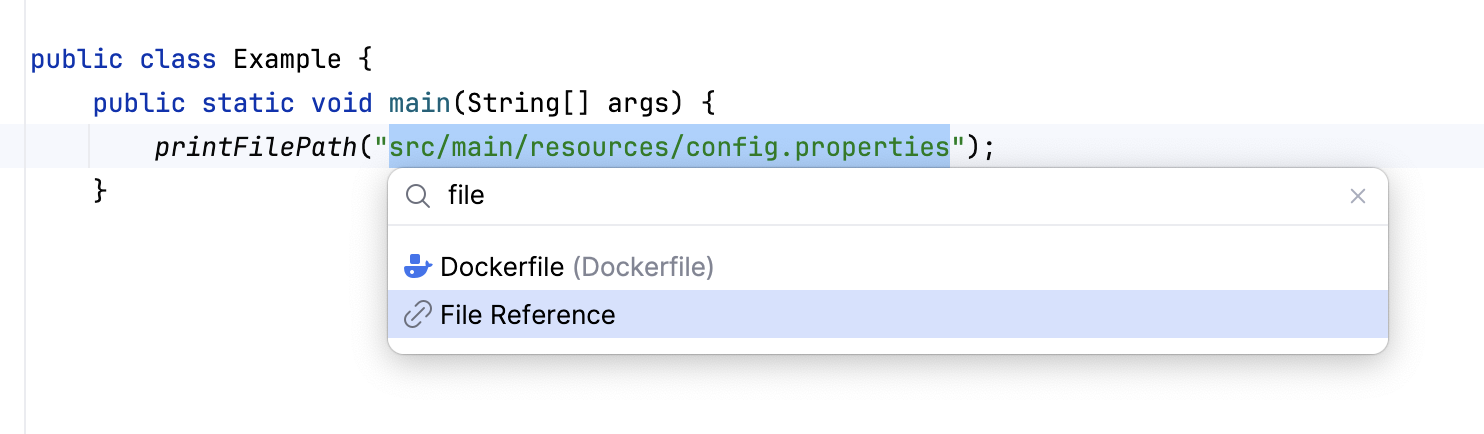 Inject a file reference