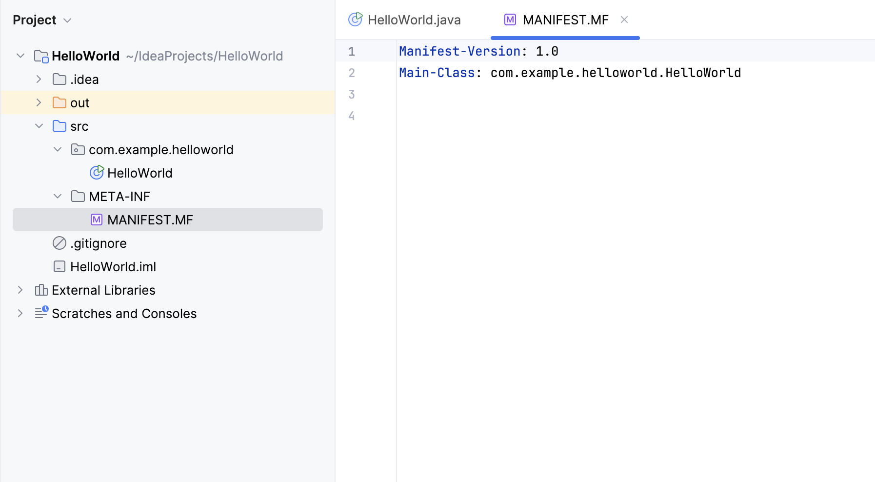 Manifest file Manifest file