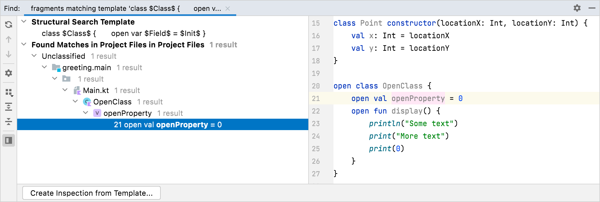 Results for all open fields Results for all open fields