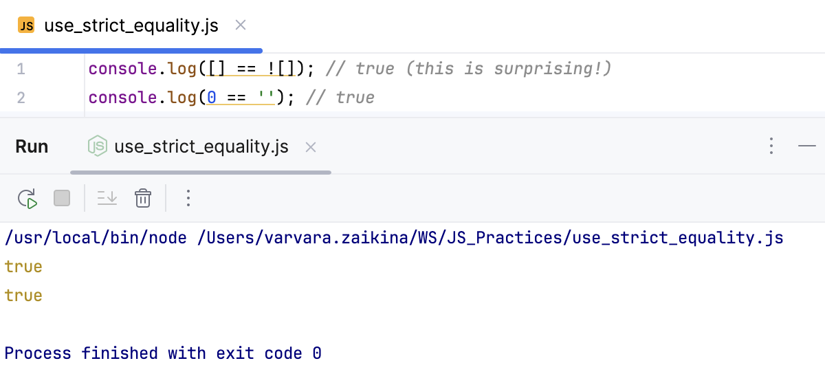 Unexpected result with loose equality