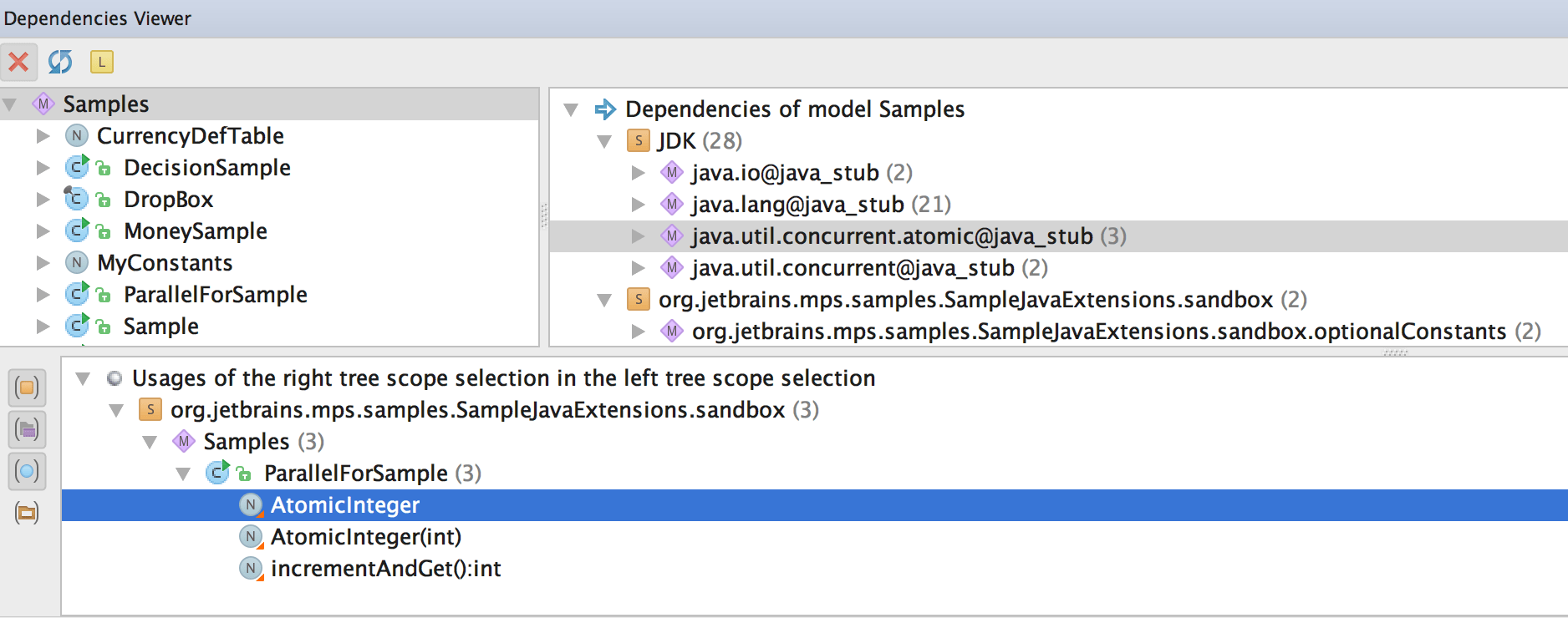 Dependencies Analyzer tool window Dependencies Analyzer tool window