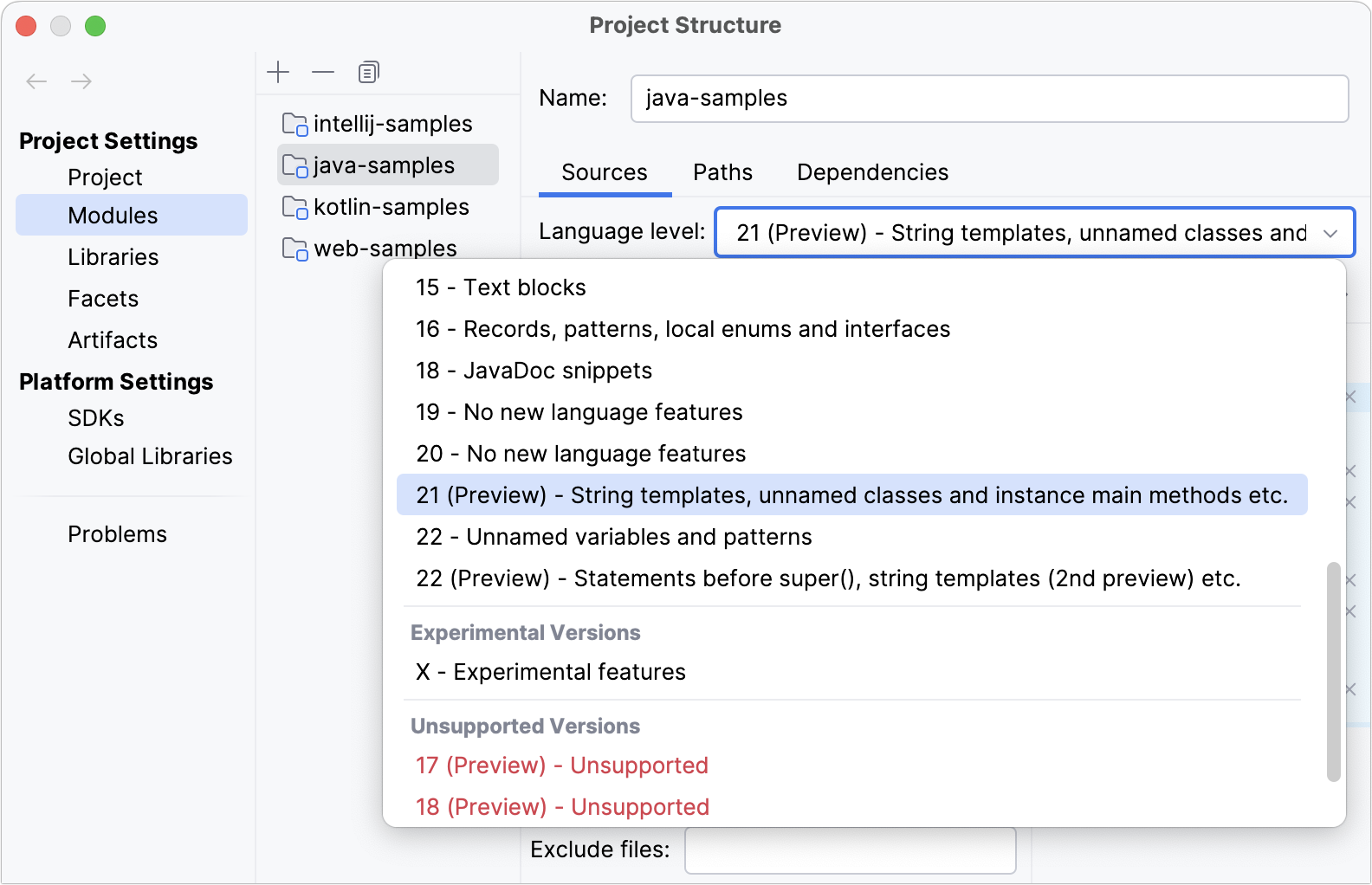 Specifying the module language level Specifying the module language level