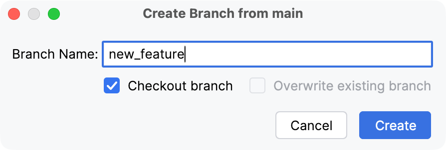 New Git branch New Git branch