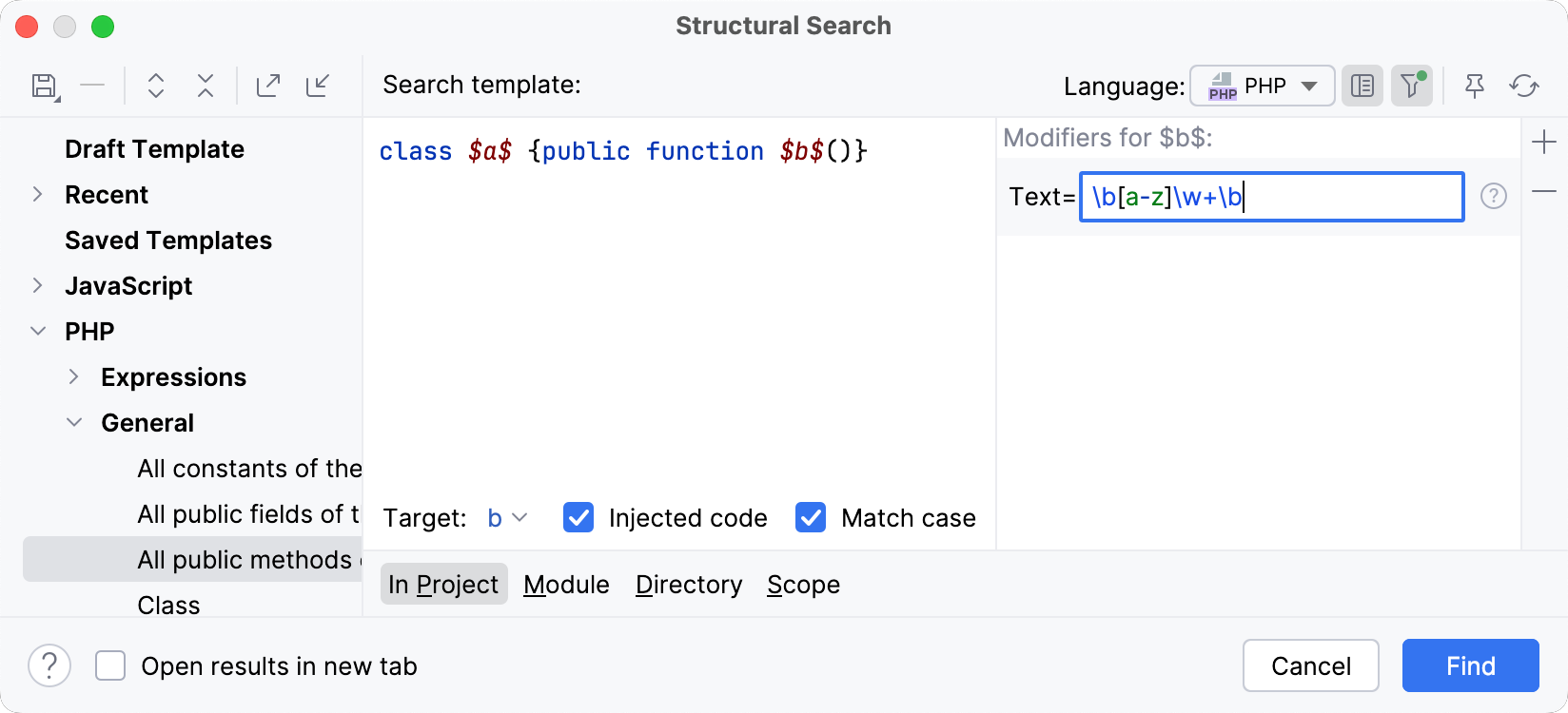 Add a regular expression in the filter dialog Add a regular expression in the filter dialog