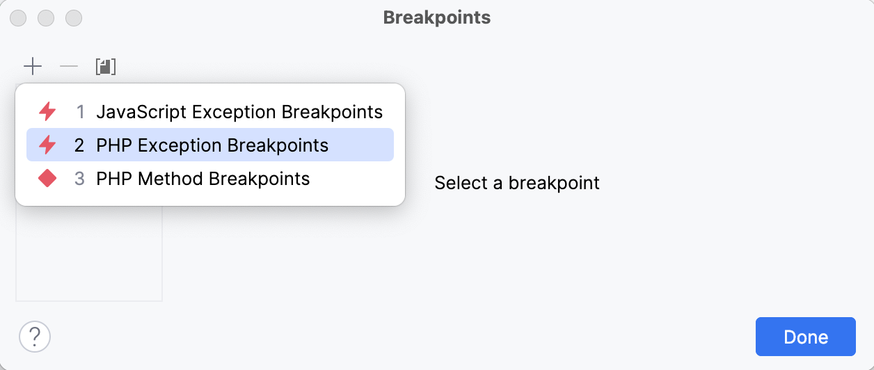 creating an exception breakpoint creating an exception breakpoint