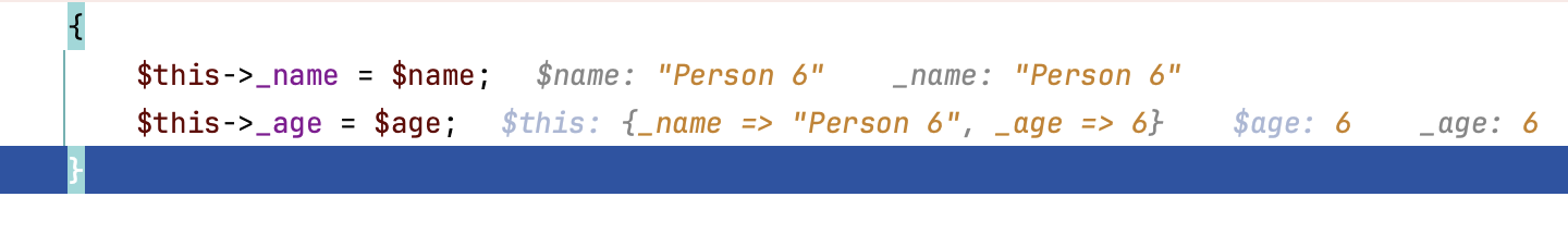 Inline values of the variables change with each step Inline values of the variables change with each step