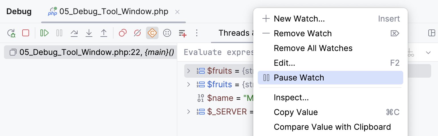 Pause a watch Pause a watch