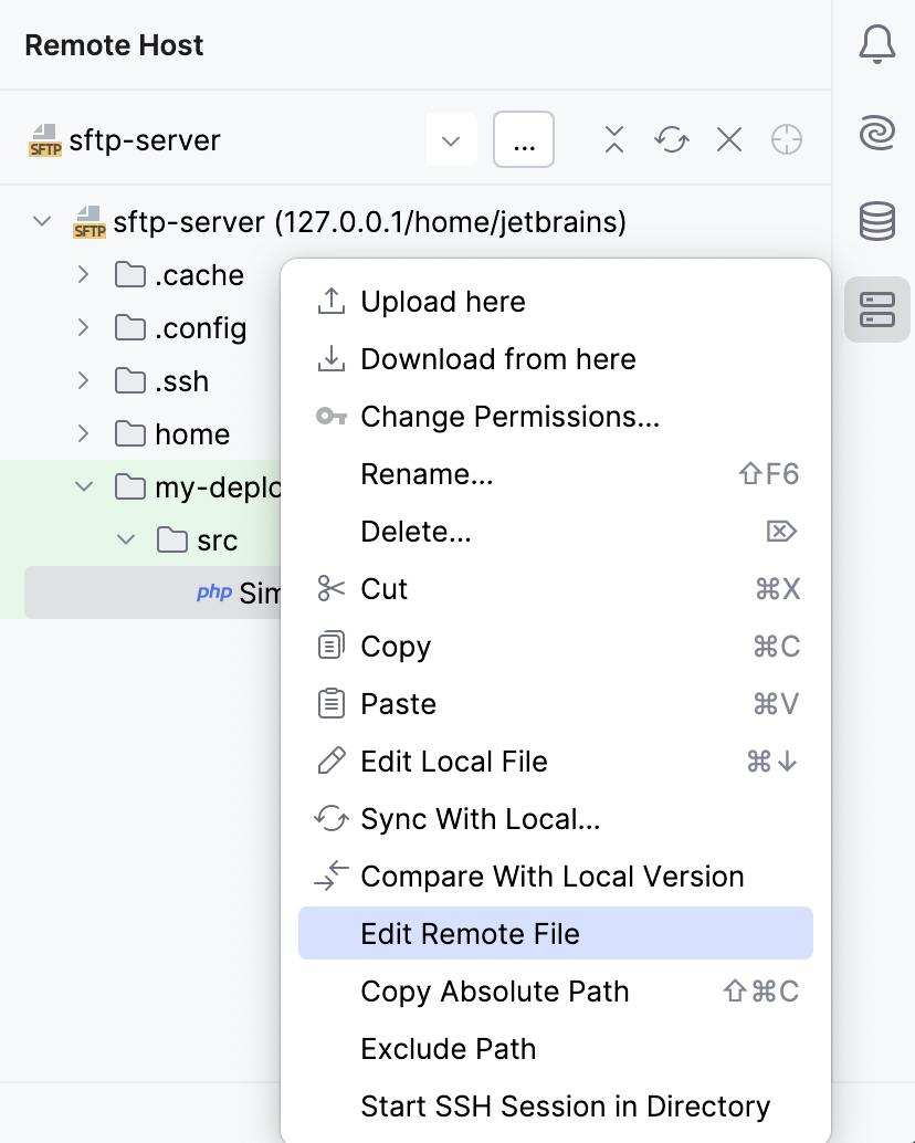 Edit a file on a remote host Edit a file on a remote host