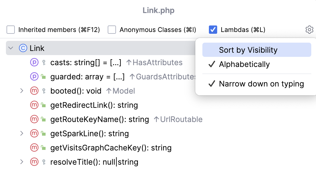Structure popup Structure popup