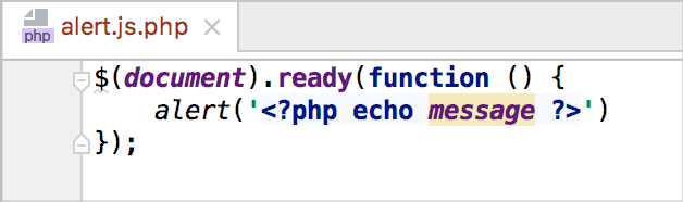 Mixed syntax highlighting in a js.php file Mixed syntax highlighting in a js.php file