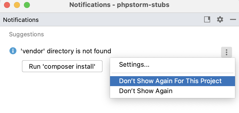 Hiding a suggestion Hiding a suggestion