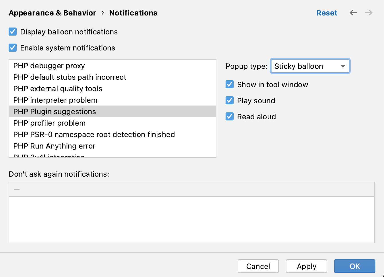 Configuring notification settings Configuring notification settings