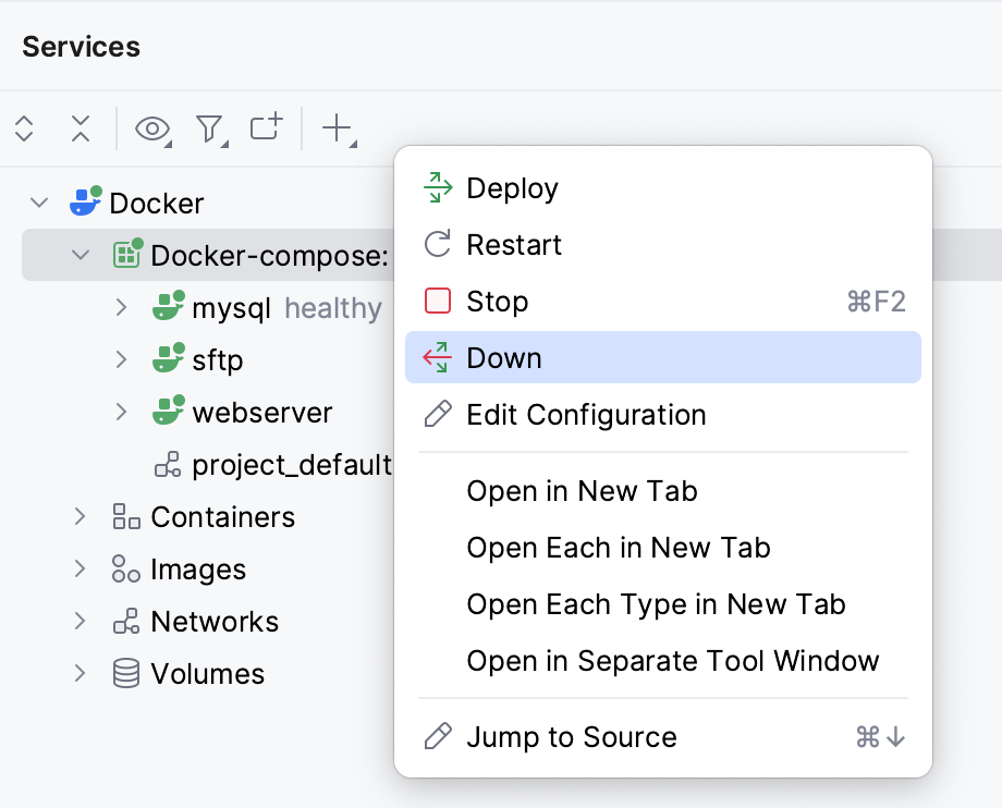 Docker Compose stop all services Docker Compose stop all services