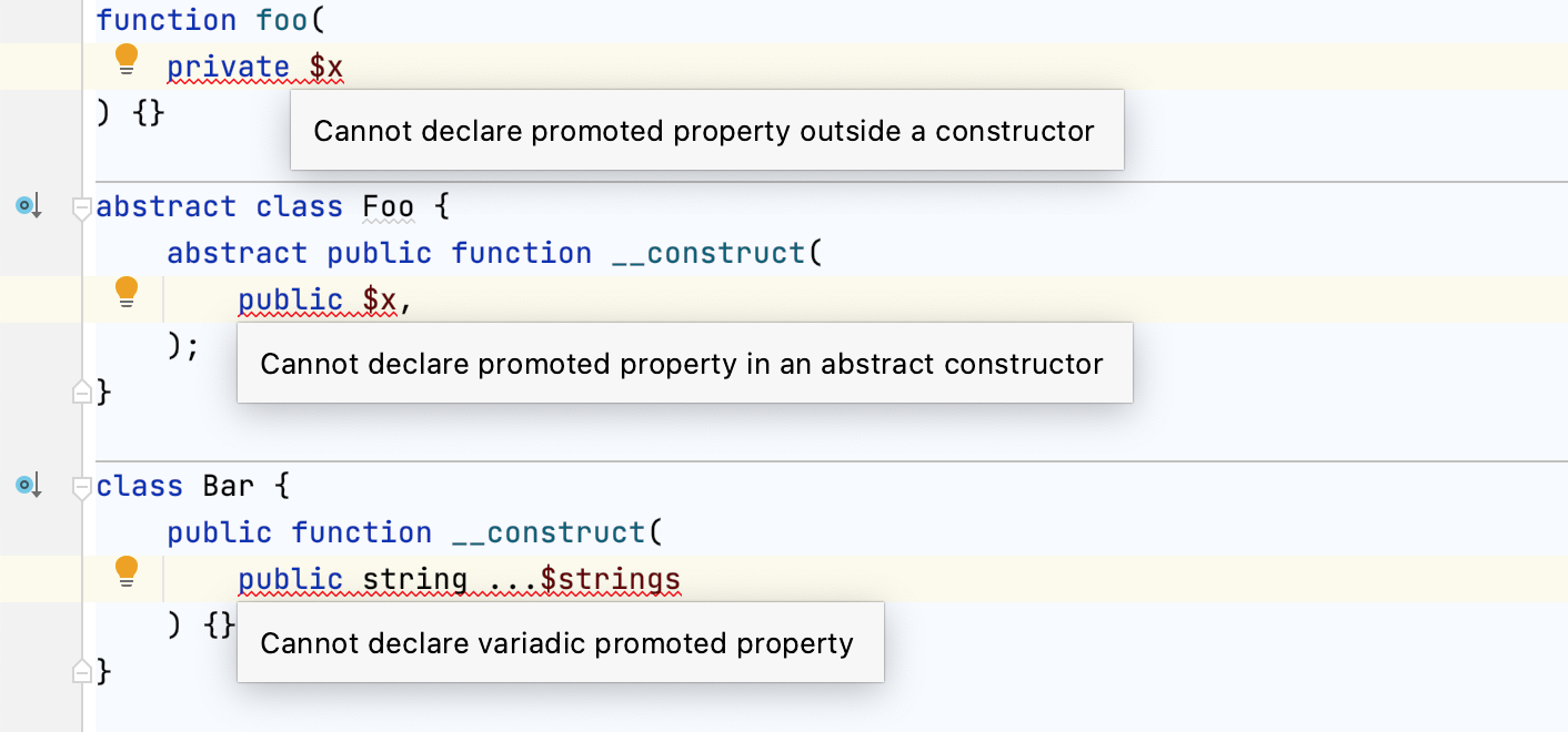 Promoted properties checks Promoted properties checks