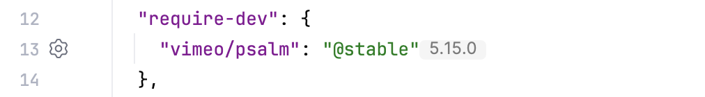 Gutter icon for psalm settings in composer.json Gutter icon for psalm settings in composer.json
