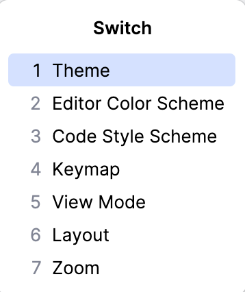 Switch scheme popup Switch scheme popup