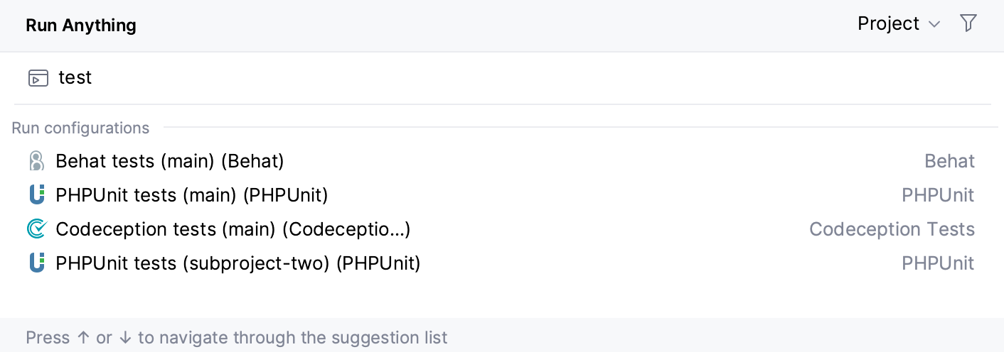 Start run/debug configurations from the Run Anything popup Start run/debug configurations from the Run Anything popup