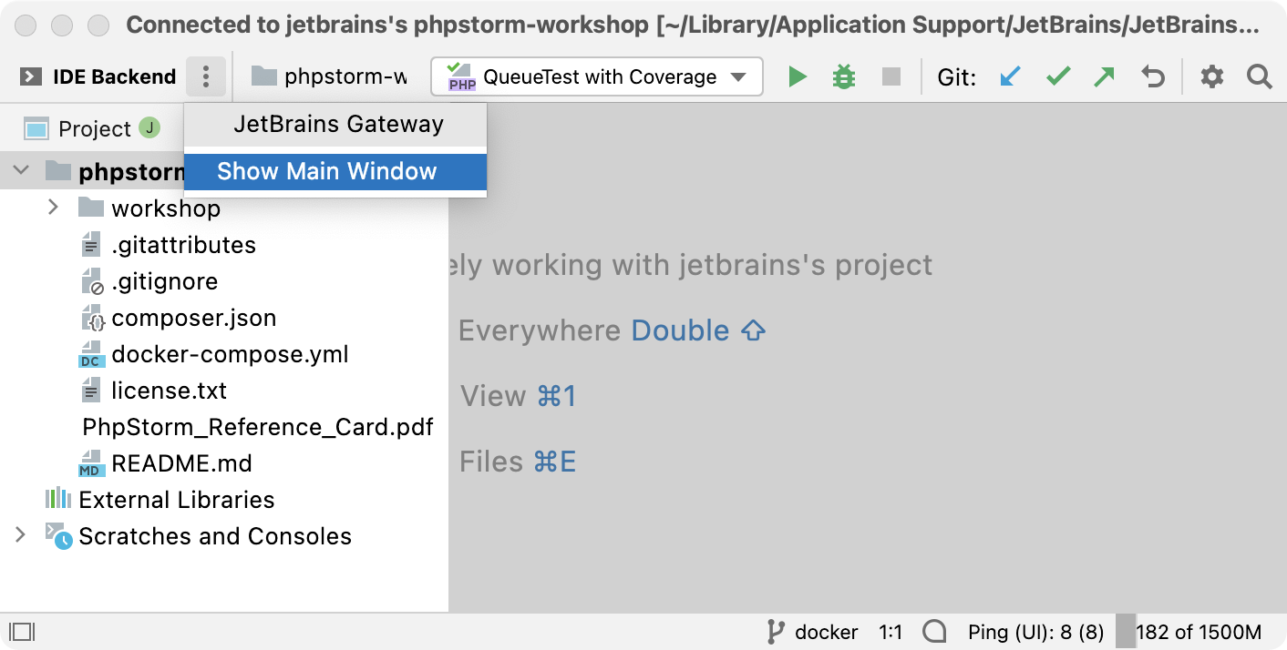 Show main tool window Show main tool window