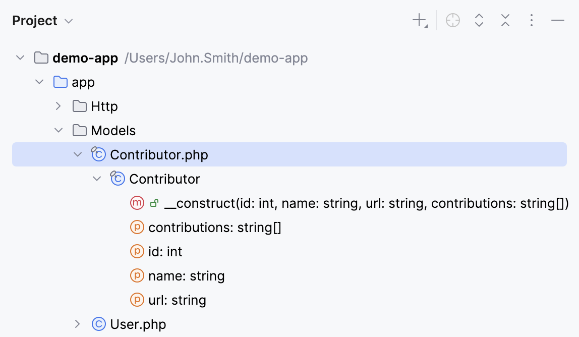 Show class members in the Project tool window: ON Show class members in the Project tool window: ON