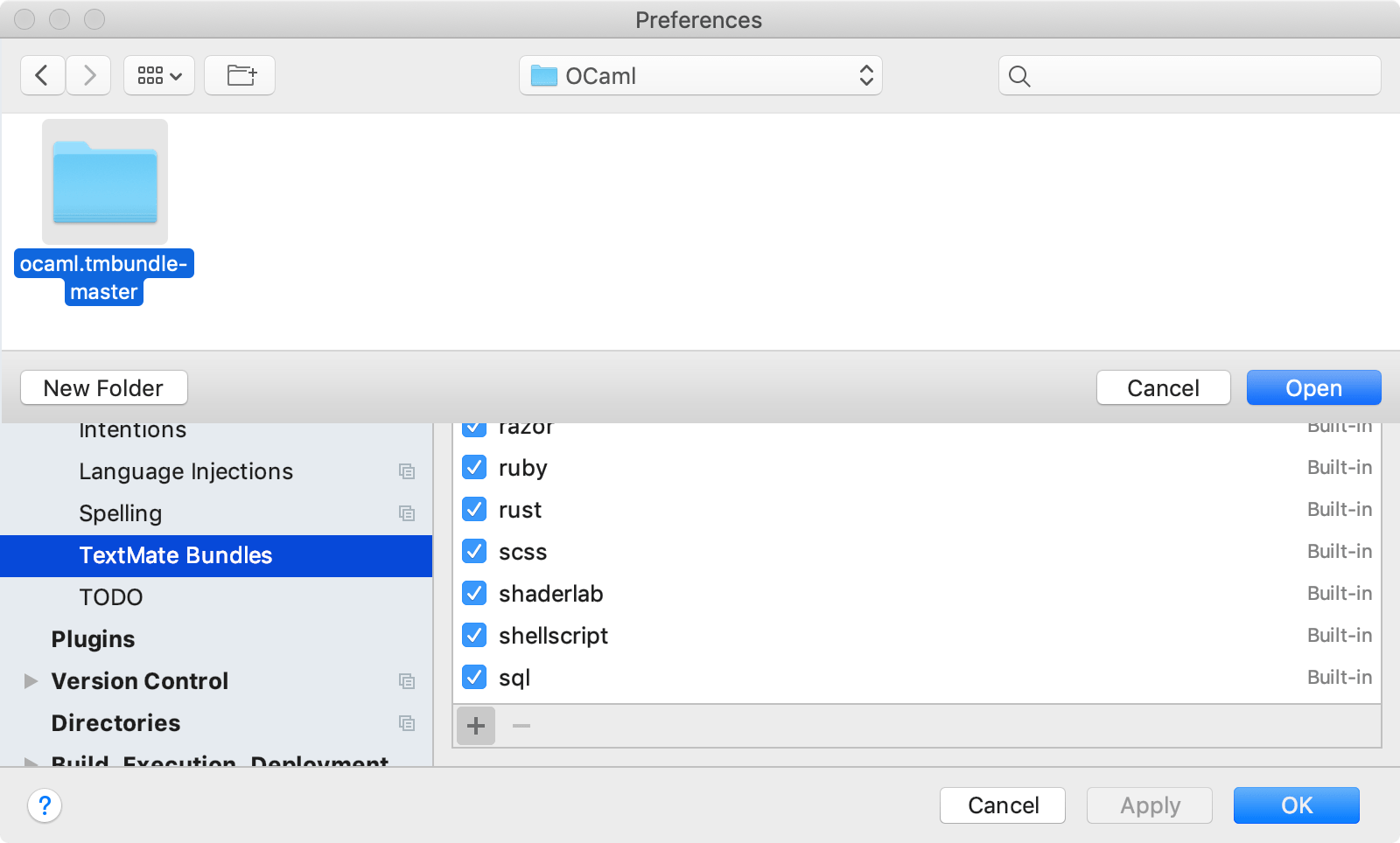 Select the downloaded bundle Select the downloaded bundle