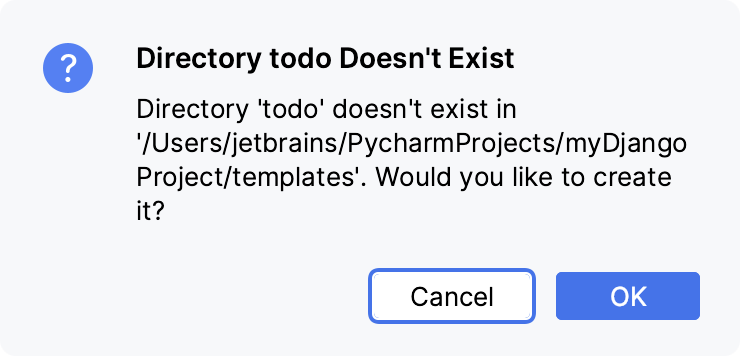 Confirmation of directory creation Confirmation of directory creation