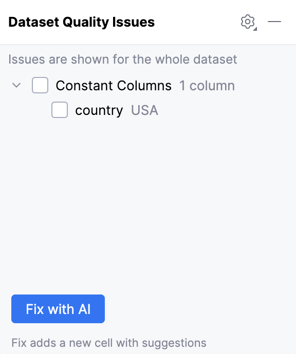 Constant Columns Constant Columns
