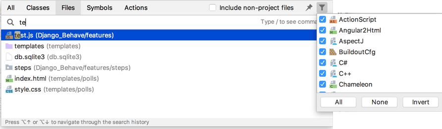 Exclude files from search Exclude files from search