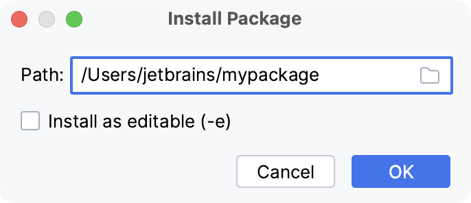 Install package from disc Install package from disc