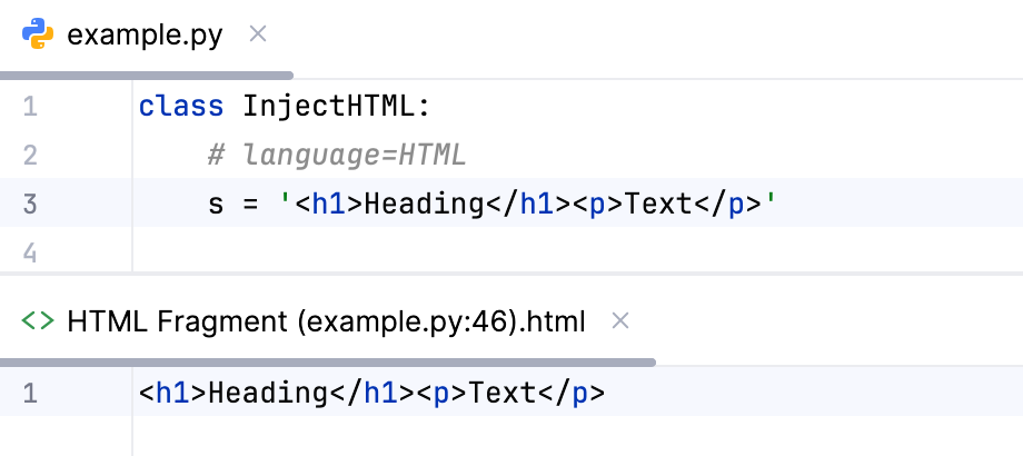 Edit the HTML fragment in the dedicated editor Edit the HTML fragment in the dedicated editor