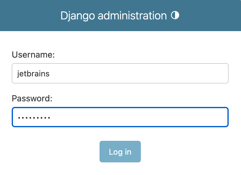 Django admin site login page Django admin site login page