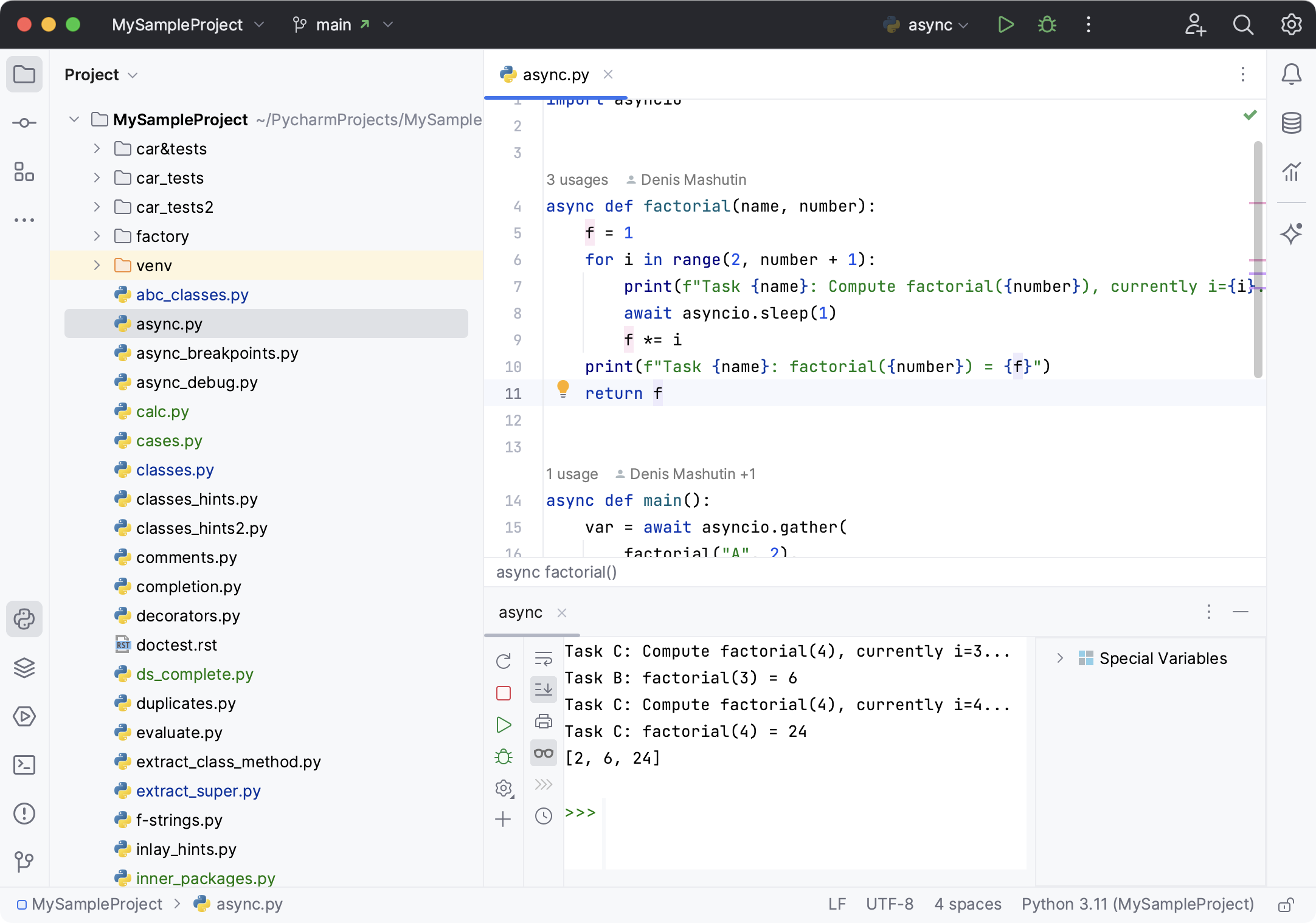 The Widescreen tool window layout option is enabled The Widescreen tool window layout option is enabled