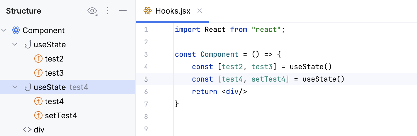 Structure view - hooks with setVariable Structure view - hooks with setVariable