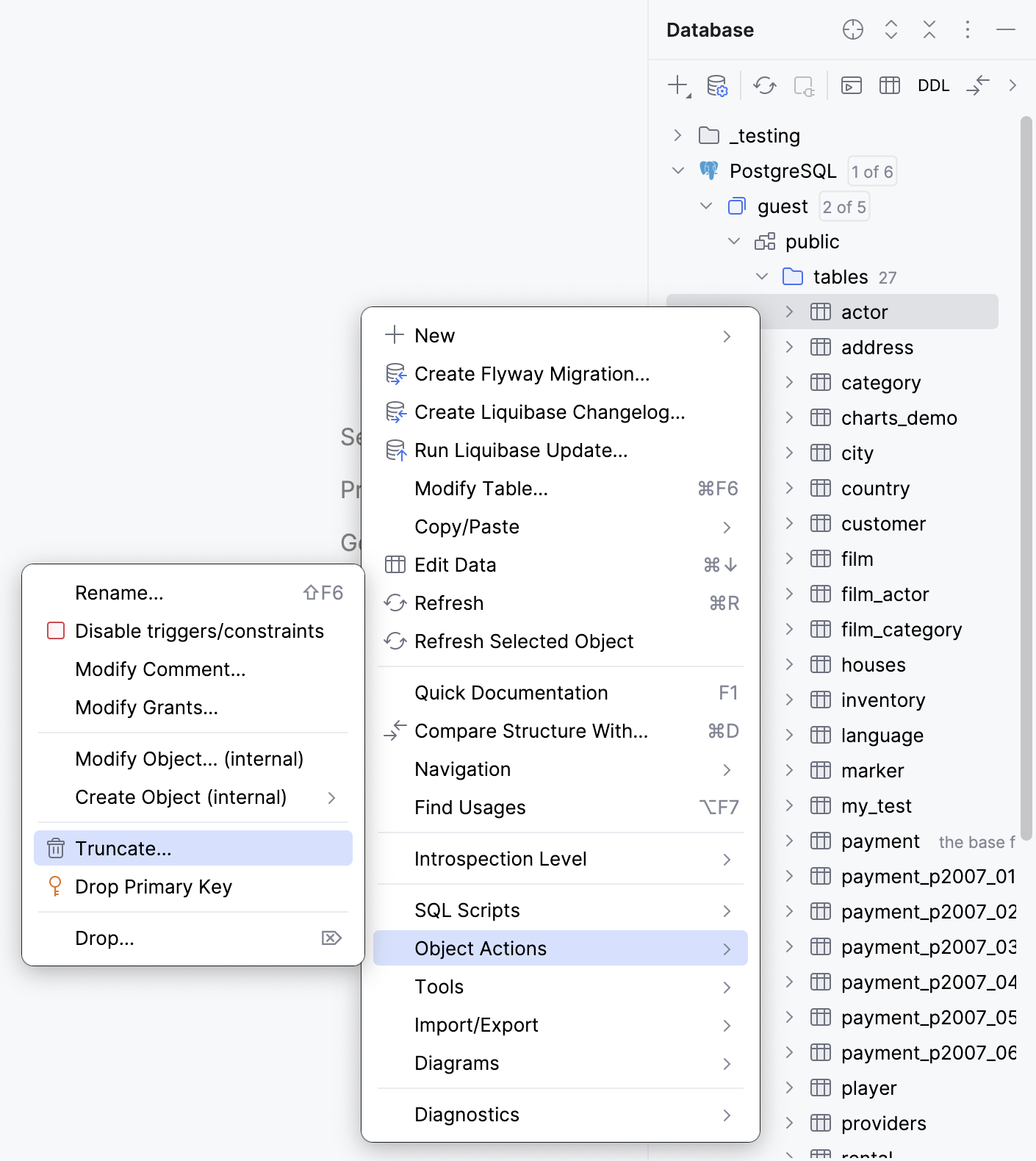 Remove all rows in a table