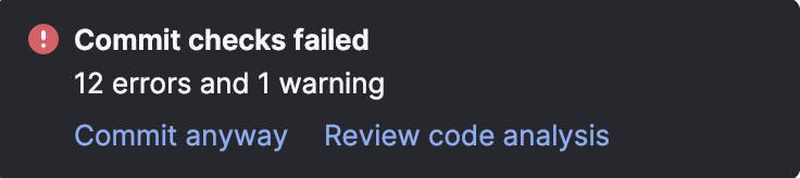 检测到的问题通知