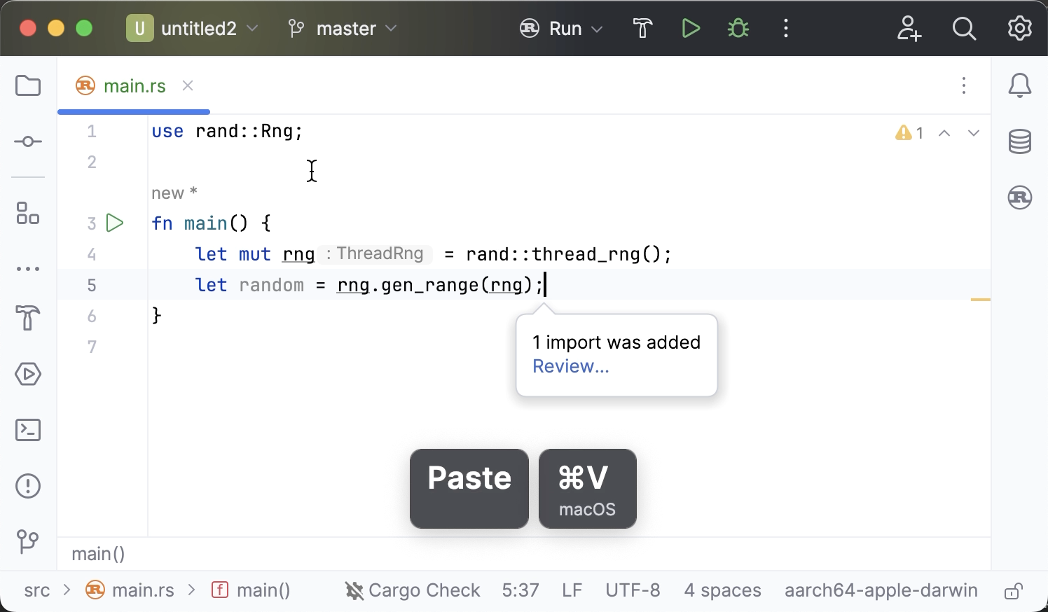 在补全和粘贴时自动导入